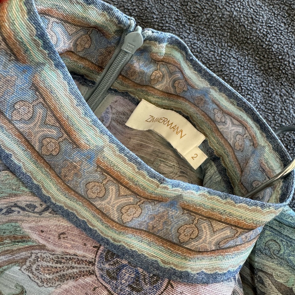 Zimmermann Eden Paisley  Long Sleeve Dress - Picture 2 of 8